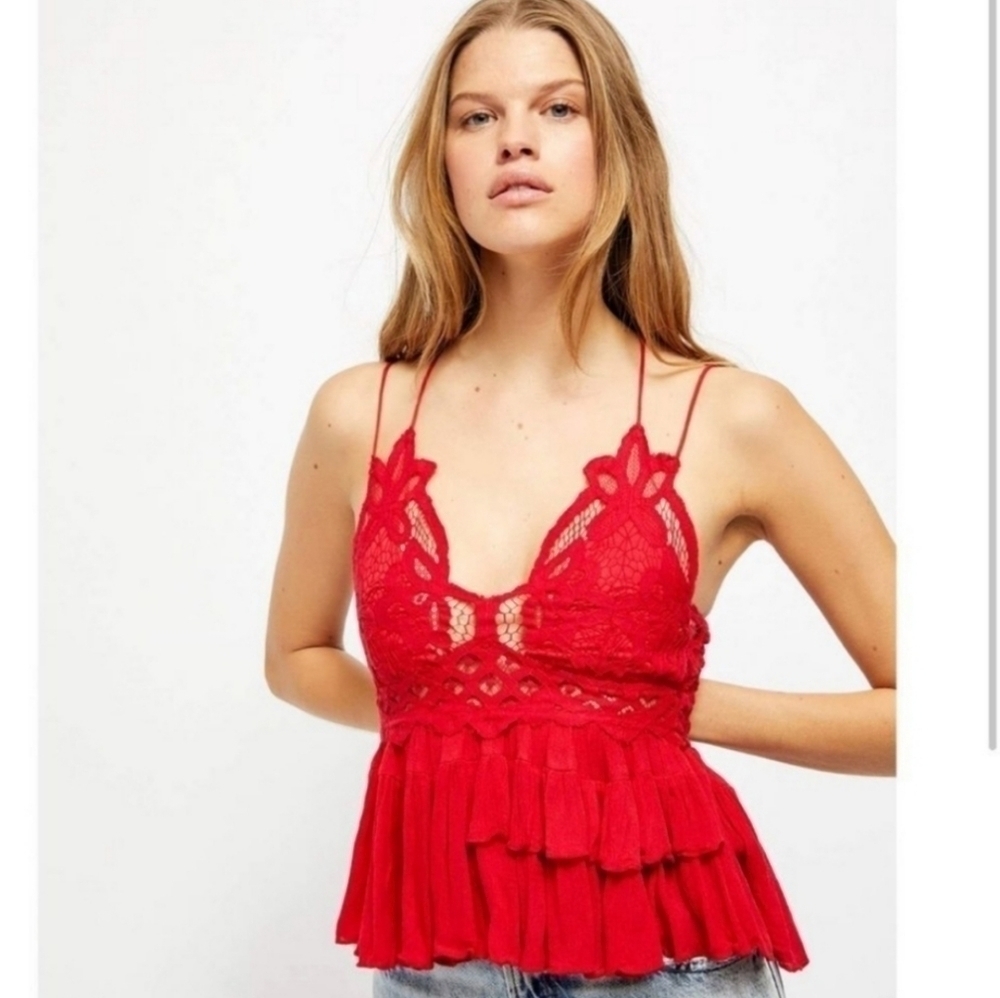Free People Adella Cami in Red•XS - Picture 7 of 11